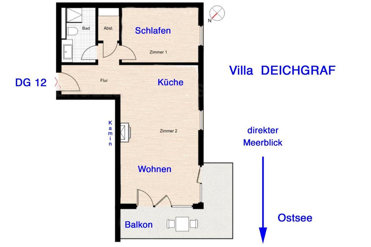 Villa Deichgraf 12 "Meerblick" Börgerende-Rethwisch エクステリア 写真